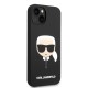 Husă Karl Lagerfeld Liquid Silicone Karl Head pentru iPhone 14 Plus, Black (Bakr, KLHCP14MSLKHBK) by www.silkase.ro
