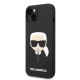 Husă Karl Lagerfeld Liquid Silicone Karl Head pentru iPhone 14 Plus, Black (Bakr, KLHCP14MSLKHBK) by www.silkase.ro