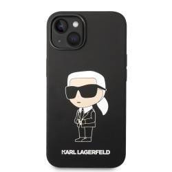 Husă Karl Lagerfeld Liquid Silicone Ikonik NFT pentru iPhone 14 Plus, Black
