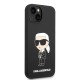 Husă Karl Lagerfeld Liquid Silicone Ikonik NFT pentru iPhone 14 Plus, Black (Bakr, KLHCP14MSNIKBCK) by www.silkase.ro