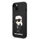 Husă Karl Lagerfeld Liquid Silicone Ikonik NFT pentru iPhone 14 Plus, Black (Bakr, KLHCP14MSNIKBCK) by www.silkase.ro