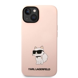 Husa Karl Lagerfeld Liquid Silicone Choupette NFT pentru iPhone 14 Plus, Roz
