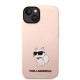 Husa Karl Lagerfeld Liquid Silicone Choupette NFT pentru iPhone 14 Plus, Roz (Bakr, KLHCP14MSNCHBCP) by www.silkase.ro