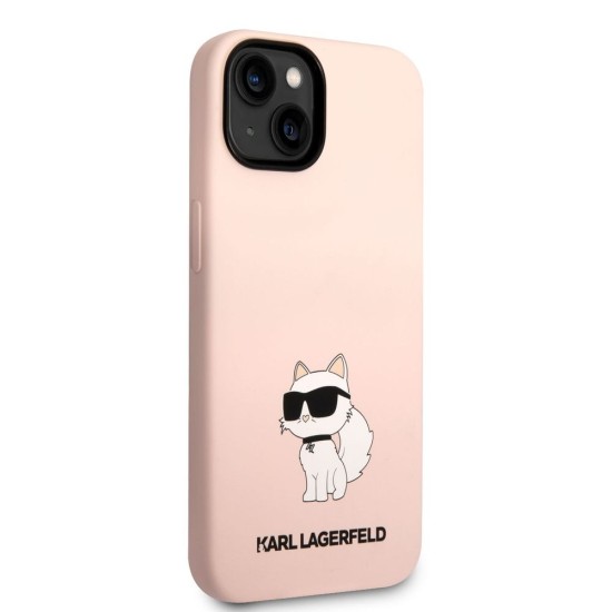 Husa Karl Lagerfeld Liquid Silicone Choupette NFT pentru iPhone 14 Plus, Roz (Bakr, KLHCP14MSNCHBCP) by www.silkase.ro