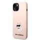 Husa Karl Lagerfeld Liquid Silicone Choupette NFT pentru iPhone 14 Plus, Roz (Bakr, KLHCP14MSNCHBCP) by www.silkase.ro