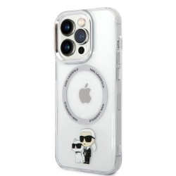 Husa Karl Lagerfeld IML Karl and Choupette MagSafe pentru iPhone 14 Pro Max, Transparenta