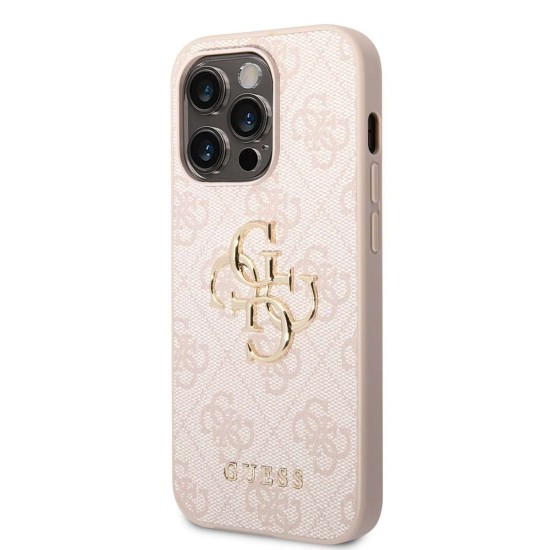 Husă Guess PU 4G Metal Logo pentru iPhone 14 Pro Max, Roz Husă Guess PU 4G Metal Logo pentru iPhone 14 Pro Max, Roz (Bakr, GUHCP14X4GMGPI) by www.silkase.ro