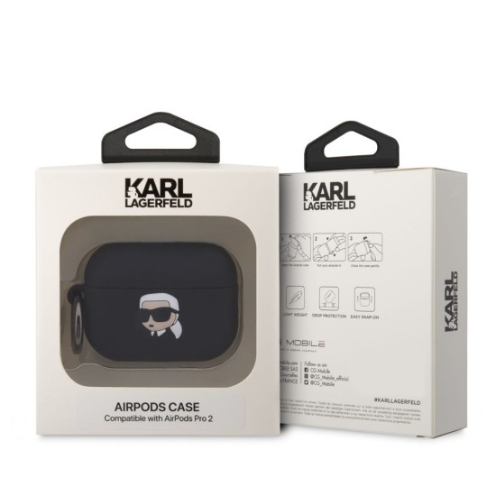 Husa Karl Lagerfeld 3D Logo NFT Karl Head Silicon pentru AirPods Pro 2, Neagra Husa Karl Lagerfeld 3D Logo NFT Karl Head Silicon pentru AirPods Pro 2, Neagra (Bakr, KLAP2RUNIKK) by www.silkase.ro