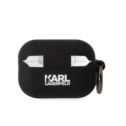 Husa Karl Lagerfeld 3D Logo NFT Choupette Head Silicone pentru AirPods Pro 2, Black