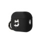 Husa Karl Lagerfeld 3D Logo NFT Choupette Head Silicone pentru AirPods Pro 2, Black (Bakr, KLAP2RUNCHK) by www.silkase.ro