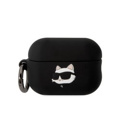 Husa Karl Lagerfeld 3D Logo NFT Choupette Head Silicone pentru AirPods Pro 2, Black
