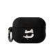 Husa Karl Lagerfeld 3D Logo NFT Choupette Head Silicone pentru AirPods Pro 2, Black (Bakr, KLAP2RUNCHK) by www.silkase.ro