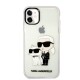 Husa Karl Lagerfeld IML Glitter Karl and Choupette NFT pentru iPhone 11, Transparenta (Bakr, KLHCN61HNKCTGT) by www.silkase.ro