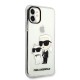 Husa Karl Lagerfeld IML Glitter Karl and Choupette NFT pentru iPhone 11, Transparenta (Bakr, KLHCN61HNKCTGT) by www.silkase.ro