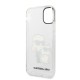 Husa Karl Lagerfeld IML Glitter Karl and Choupette NFT pentru iPhone 11, Transparenta (Bakr, KLHCN61HNKCTGT) by www.silkase.ro
