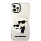 Husa Karl Lagerfeld IML Glitter Karl and Choupette NFT pentru iPhone 12 / 12 Pro, Transparenta (Bakr, KLHCP12MHNKCTGT) by www.silkase.ro