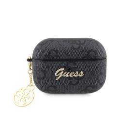 Husa Guess 4G Script PC/PU Charm pentru AirPods Pro 2, Black