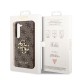 Husă Guess PU 4G Metal Logo pentru Samsung Galaxy S23, Brown (Bakr, GUHCS23S4GMGBR) by www.silkase.ro