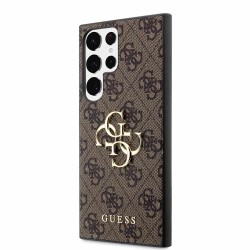 Husa Guess PU 4G Metal Logo pentru Samsung Galaxy S23 Ultra, Maro Husa Guess PU 4G Metal Logo pentru Samsung Galaxy S23 Ultra, Maro