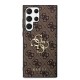 Husa Guess PU 4G Metal Logo pentru Samsung Galaxy S23 Ultra, Maro (Bakr, GUHCS23L4GMGBR) by www.silkase.ro