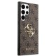 Husa Guess PU 4G Metal Logo pentru Samsung Galaxy S23 Ultra, Maro (Bakr, GUHCS23L4GMGBR) by www.silkase.ro