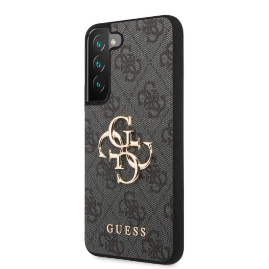 Husa Guess PU 4G Metal Logo pentru Samsung Galaxy S23, Gri (Bakr, GUHCS23S4GMGGR) by www.silkase.ro