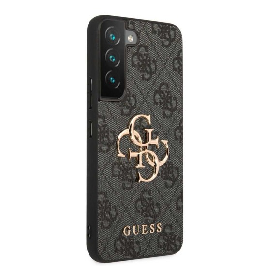 Husa Guess PU 4G Metal Logo pentru Samsung Galaxy S23, Gri (Bakr, GUHCS23S4GMGGR) by www.silkase.ro