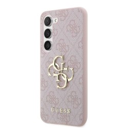 Husă Guess PU 4G Metal Logo pentru Samsung Galaxy S23, Roz