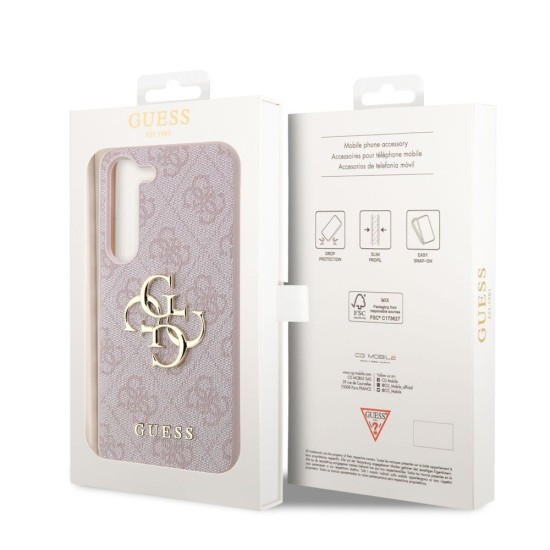 Husă Guess PU 4G Metal Logo pentru Samsung Galaxy S23, Roz Husă Guess PU 4G Metal Logo pentru Samsung Galaxy S23, Roz (Bakr, GUHCS23S4GMGPI) by www.silkase.ro
