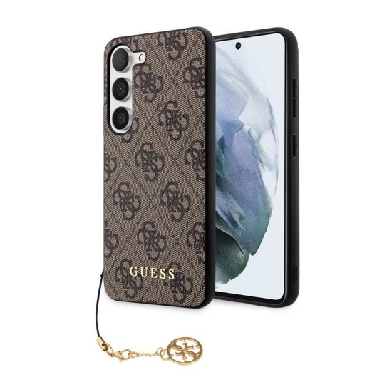 Husa Guess 4G Charm pentru Samsung Galaxy S23, Maro (Bakr, GUHCS23SGF4GBR) by www.silkase.ro