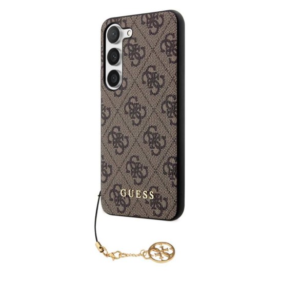 Husa Guess 4G Charm pentru Samsung Galaxy S23, Maro (Bakr, GUHCS23SGF4GBR) by www.silkase.ro