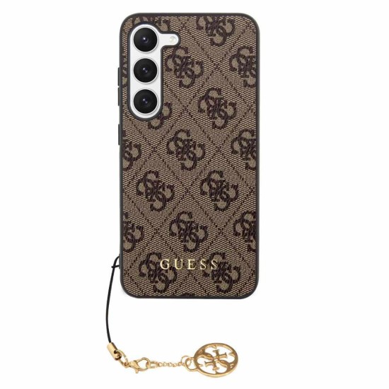 Husa Guess 4G Charm pentru Samsung Galaxy S23, Maro (Bakr, GUHCS23SGF4GBR) by www.silkase.ro