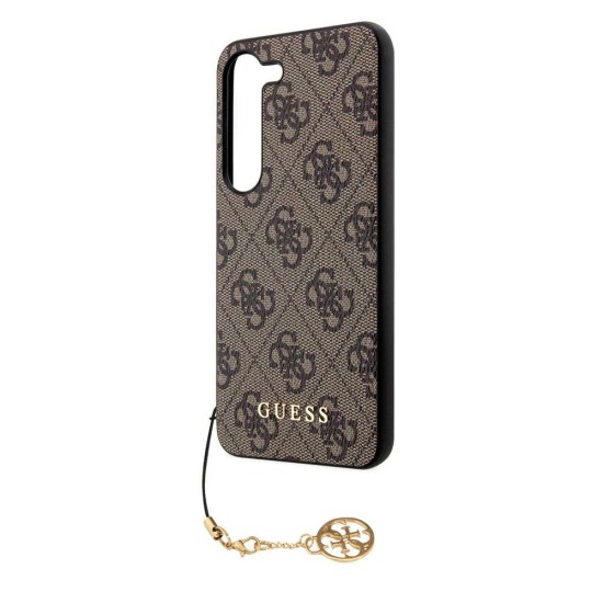 Husa Guess 4G Charm pentru Samsung Galaxy S23, Maro (Bakr, GUHCS23SGF4GBR) by www.silkase.ro