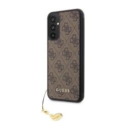 Husa Guess 4G Charm pentru Samsung Galaxy A34 5G, Maro