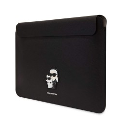 Husă Laptop Karl Lagerfeld Saffiano Karl and Choupette Computer Sleeve 15/16" Black