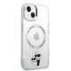 Husa Karl Lagerfeld IML Karl and Choupette MagSafe pentru iPhone 13, Transparenta (Bakr, KLHMP13MHNKCIT) by www.silkase.ro