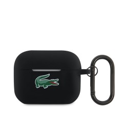 Husa Lacoste Liquid Silicone Croc Logo pentru AirPods Pro 2, Black