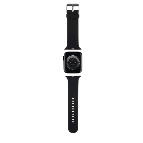 Curea Karl Lagerfeld NFT Karl Head pentru Apple Watch 42/44/45/49mm, Neagra (Bakr, KLAWLSLKNK) by www.silkase.ro