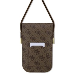 Geantă de Telefon Guess PU 4G Metal Logo Script Brown Geantă de Telefon Guess PU 4G Metal Logo Script Brown