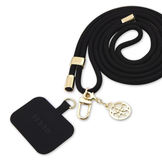 Curea Crossbody (Snur) Guess 4G Charm, Auriu/Negru (Bakr, GUOUCNMG4EK) by www.silkase.ro