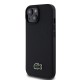 Husa Lacoste Iconic Petit Pique Woven Logo MagSafe pentru iPhone 15, Black (Bakr, LCHMP15SPVCK) by www.silkase.ro