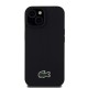 Husa Lacoste Iconic Petit Pique Woven Logo MagSafe pentru iPhone 15, Black (Bakr, LCHMP15SPVCK) by www.silkase.ro