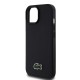 Husa Lacoste Iconic Petit Pique Woven Logo MagSafe pentru iPhone 15, Black (Bakr, LCHMP15SPVCK) by www.silkase.ro