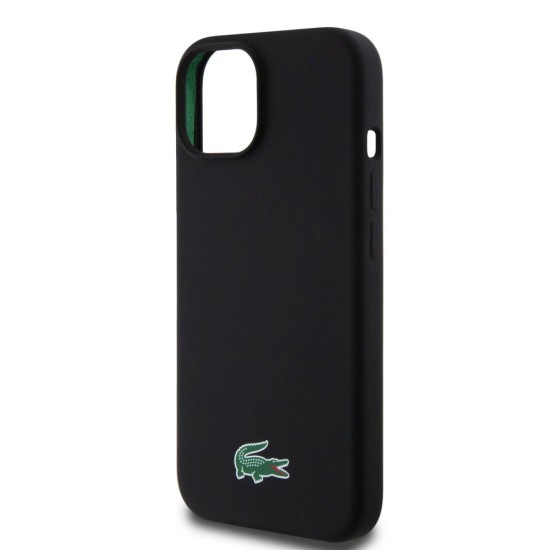 Husa Lacoste Liquid Silicone Microfiber Croc Logo MagSafe pentru iPhone 15, Neagra Husa Lacoste Liquid Silicone Microfiber Croc Logo MagSafe pentru iPhone 15, Neagra (Bakr, LCHMP15SSLOK) by www.silkase.ro