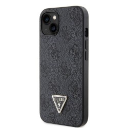 Husa Guess PU 4G Strass Triangle Metal Logo pentru iPhone 15, Black Husa Guess PU 4G Strass Triangle Metal Logo pentru iPhone 15, Black