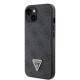 Husa Guess PU 4G Strass Triangle Metal Logo pentru iPhone 15, Black (Bakr, GUHCP15SP4TDPK) by www.silkase.ro