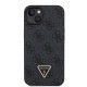 Husa Guess PU 4G Strass Triangle Metal Logo pentru iPhone 15, Black (Bakr, GUHCP15SP4TDPK) by www.silkase.ro