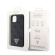Husa Guess PU 4G Strass Triangle Metal Logo pentru iPhone 15, Black (Bakr, GUHCP15SP4TDPK) by www.silkase.ro