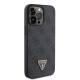Husa de Protectie Guess PU 4G Strass Triangle Metal Logo pentru iPhone 15 Pro Max, Black (Bakr, GUHCP15XP4TDPK) by www.silkase.ro