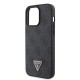 Husa de Protectie Guess PU 4G Strass Triangle Metal Logo pentru iPhone 15 Pro Max, Black (Bakr, GUHCP15XP4TDPK) by www.silkase.ro